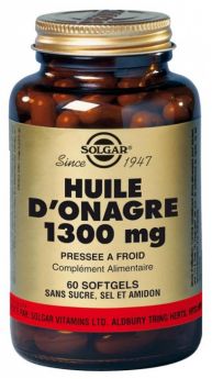 SOLGAR Huile d'Onagre 1300 mg - 60  gélules végétales